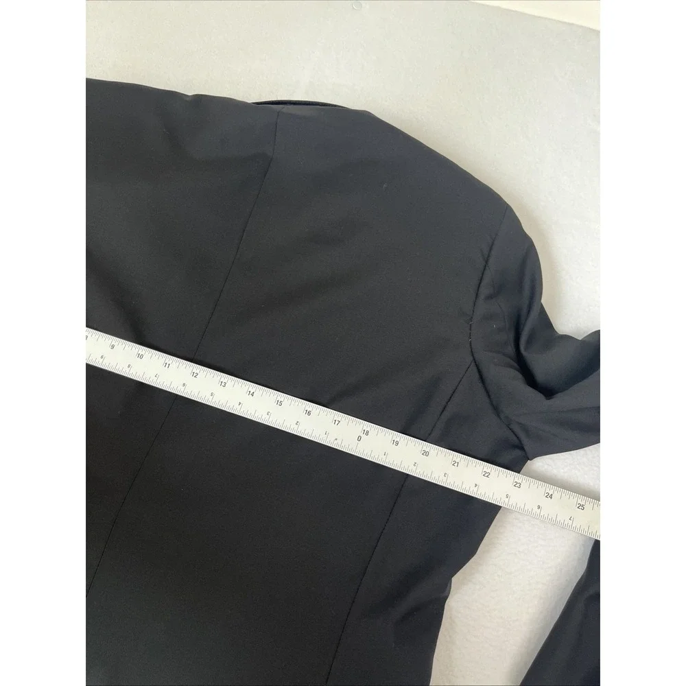 Ermenegildo Zegna Peak Lapel Tuxedo Wool Sport Coat Mens 44R Black Blazer Italy